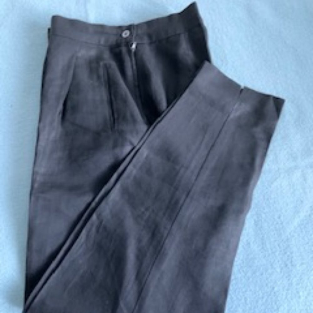 MaxMara black linen pants